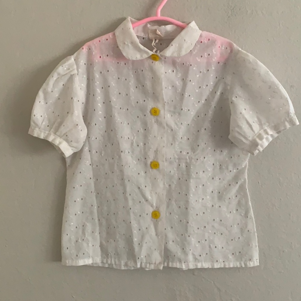 Vintage Parisian Eyelet Top